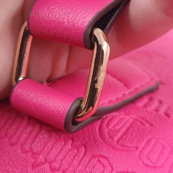 Juicy Couture Free Love Pink Logo Satchel Crossbody Purse - Picture 7 of 14